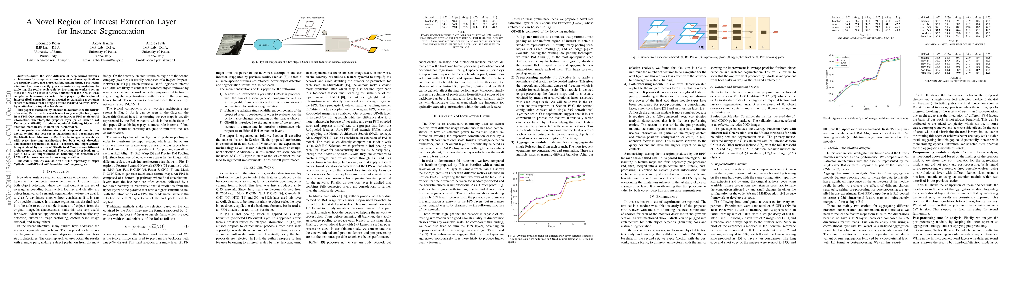 Thumbnail for A novel Region of Interest Extraction Layer for Instance Segmentation