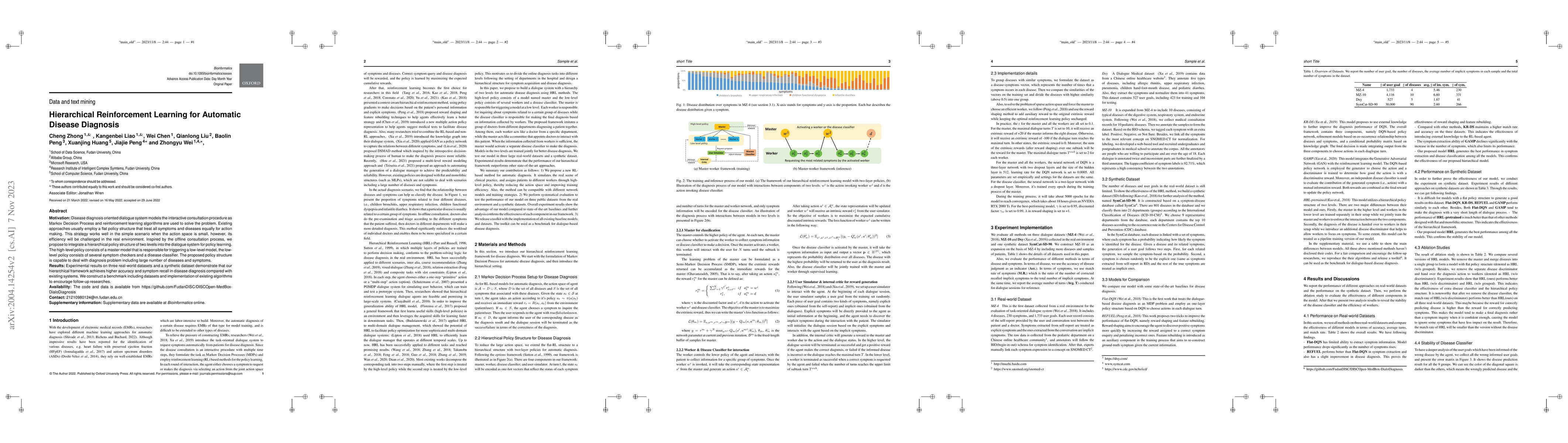 Thumbnail for Hierarchical Reinforcement Learning for Automatic Disease Diagnosis