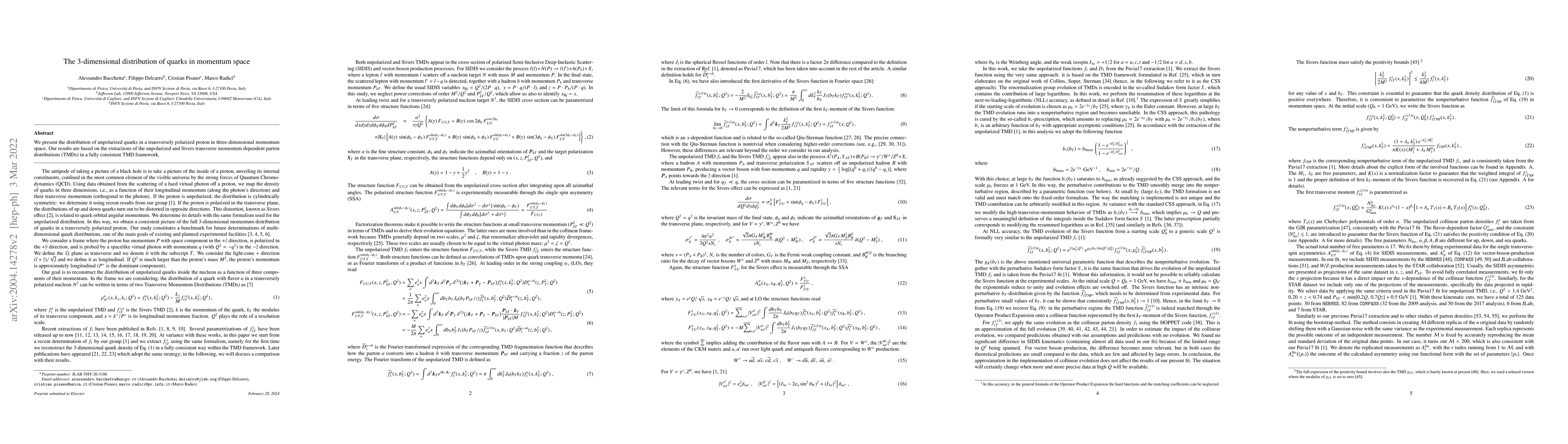 Thumbnail for The three-dimensional distribution of quarks in momentum space