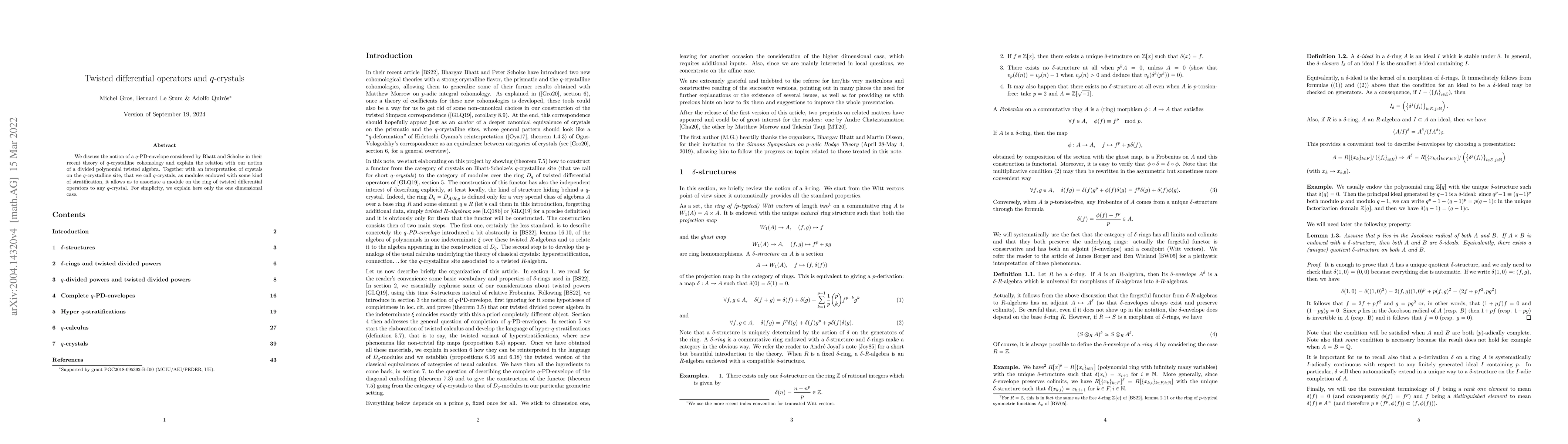 Thumbnail for Twisted differential operators and $q$-crystals