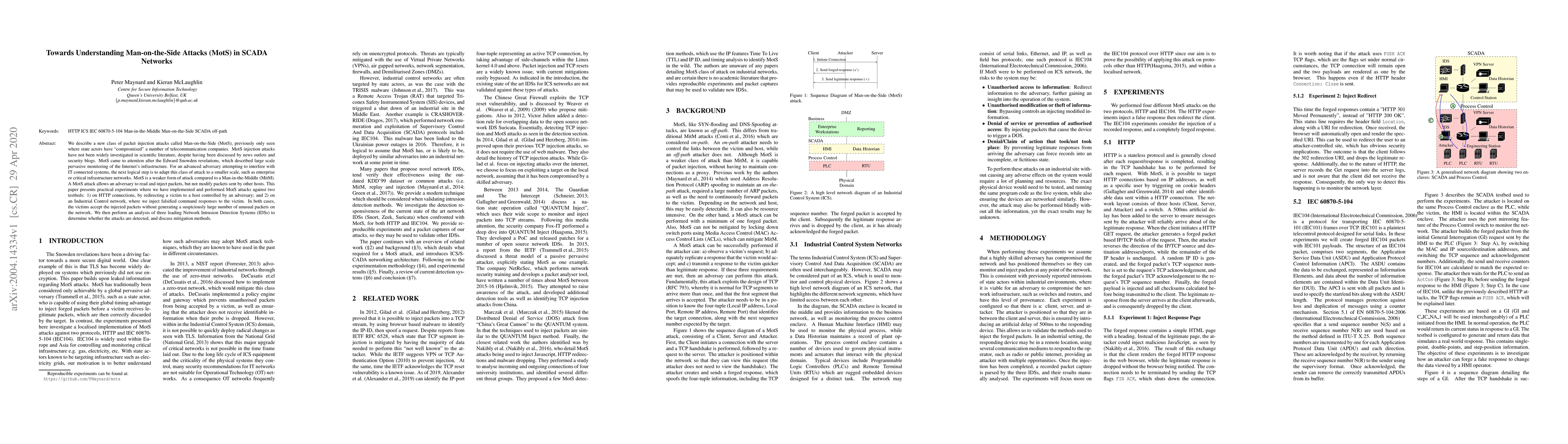 Thumbnail for Towards Understanding Man-on-the-Side Attacks (MotS) in SCADA Networks