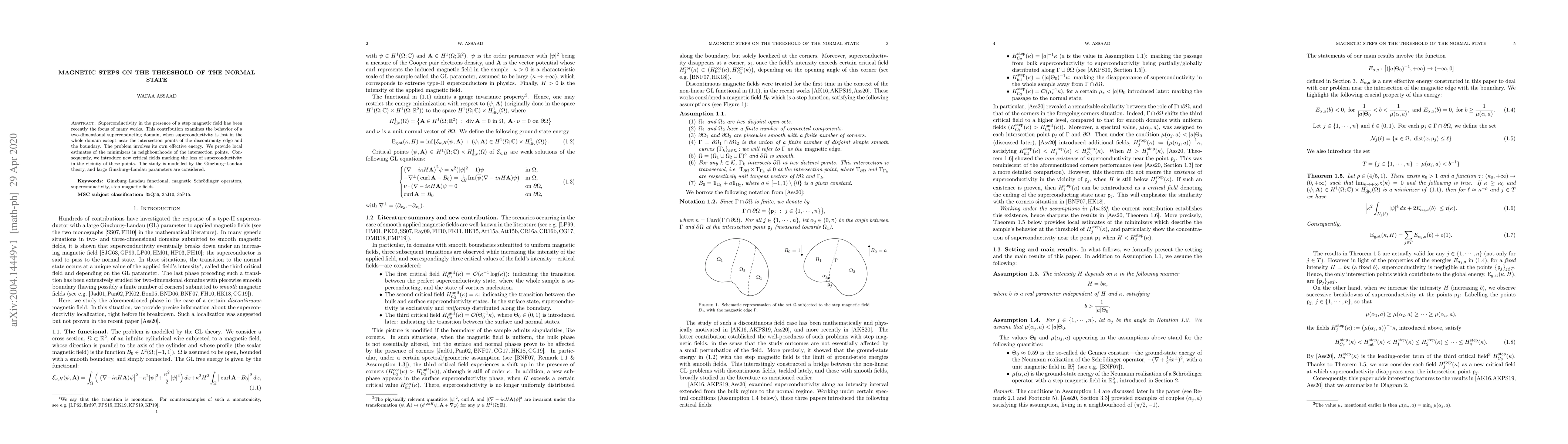 Thumbnail for Magnetic steps on the threshold of the normal state