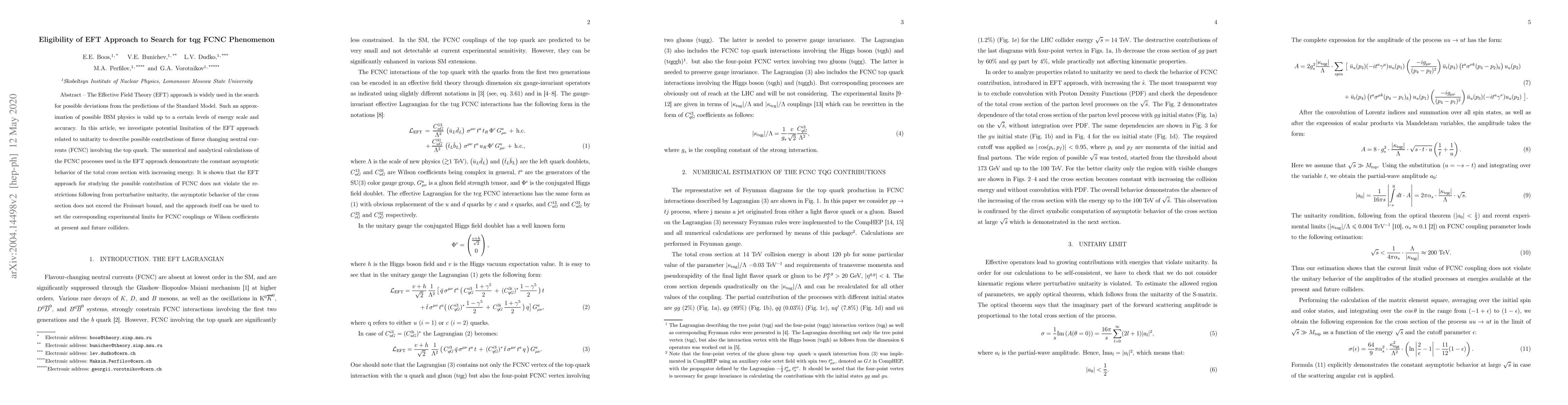 Thumbnail for Eligibility of EFT approach to search for tqg FCNC phenomenon