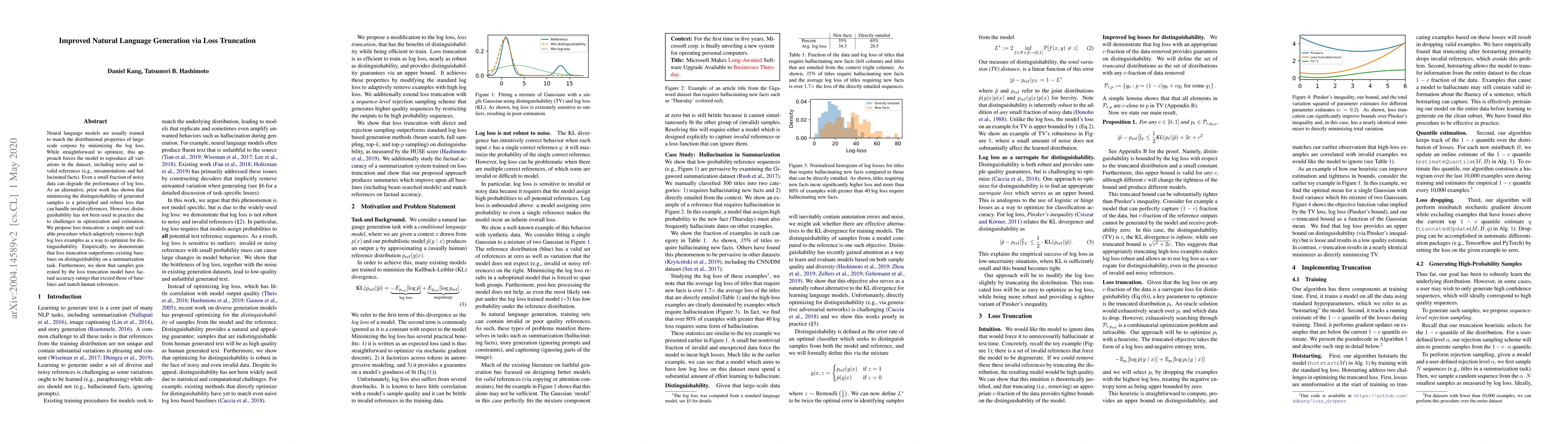 Thumbnail for Improved Natural Language Generation via Loss Truncation