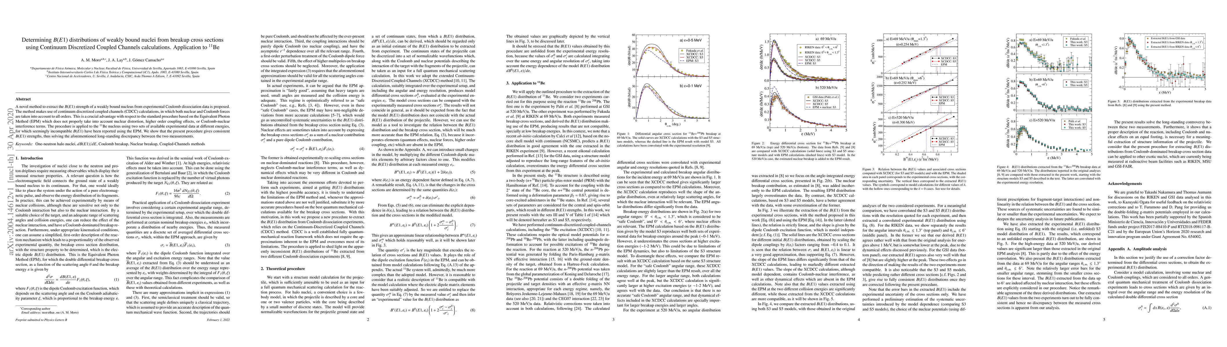 Thumbnail for Determining $B(E1)$ distributions of weakly bound nuclei from breakup
  cross sections using Continuum Discretized Coupled Channels calculations.
  Application to $^{11}$Be
