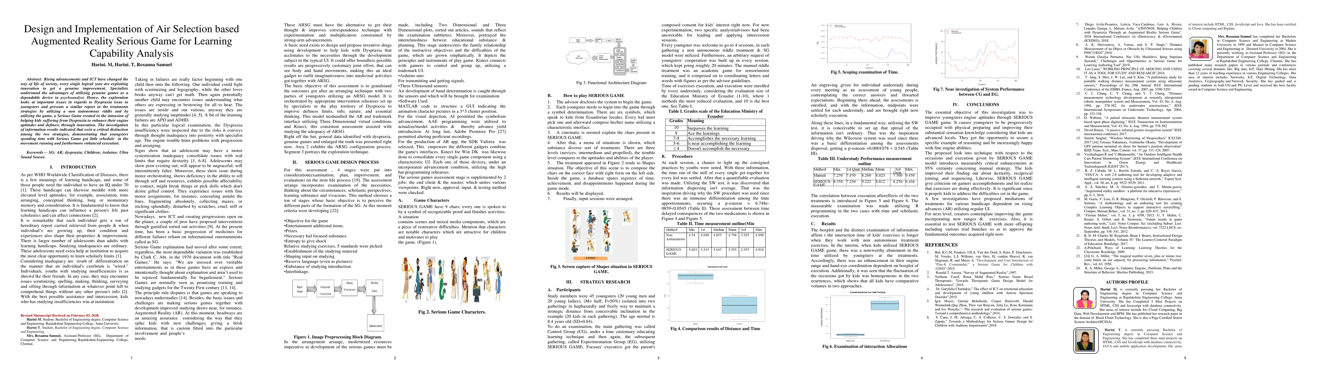 Thumbnail for Design and Implementation of Air Selection based Augmented Reality
  Serious Game for Learning Capability Analysis
