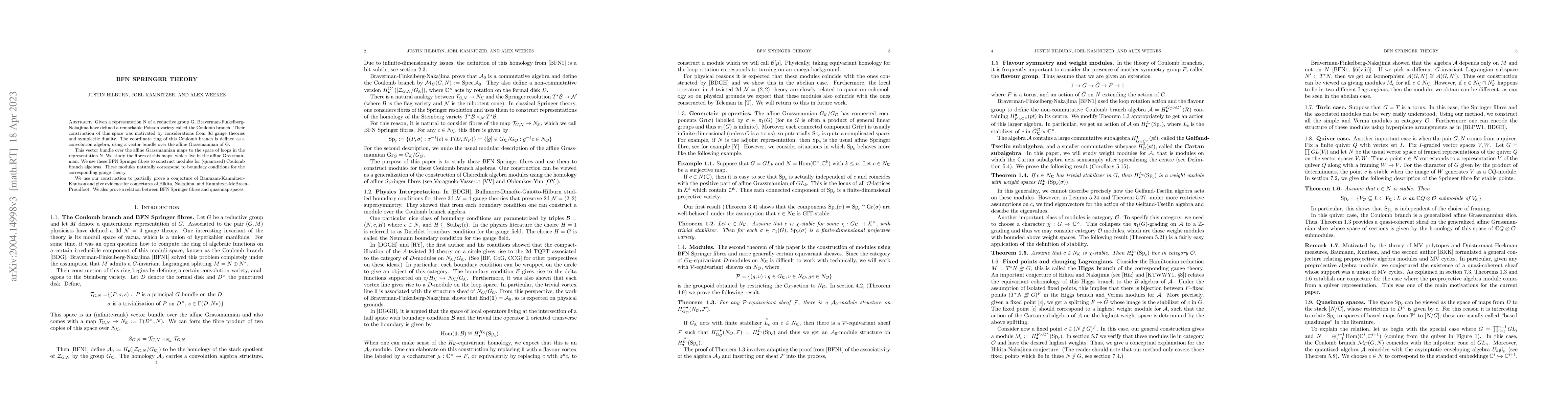 Thumbnail for BFN Springer Theory