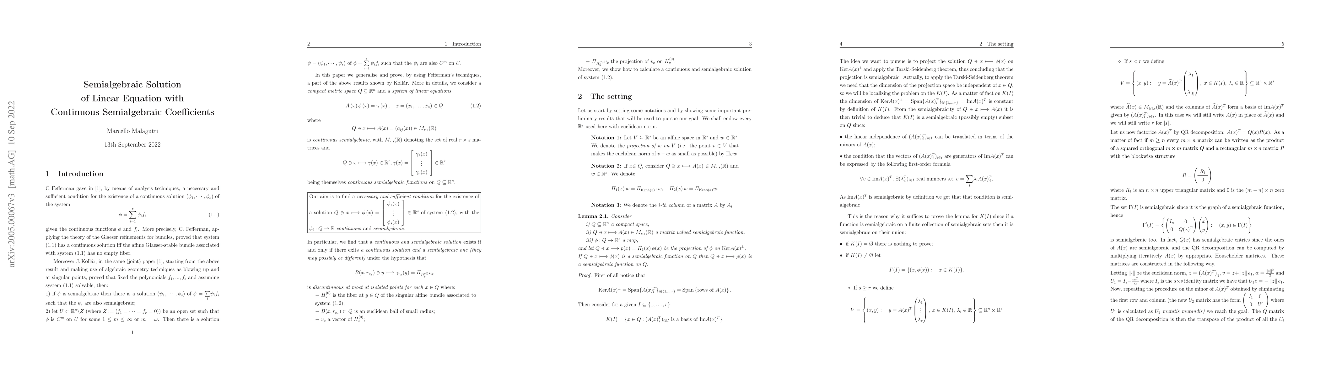 Thumbnail for Semialgebraic Solutions of Linear Equations with Continuous
  Semialgebraic Coefficients