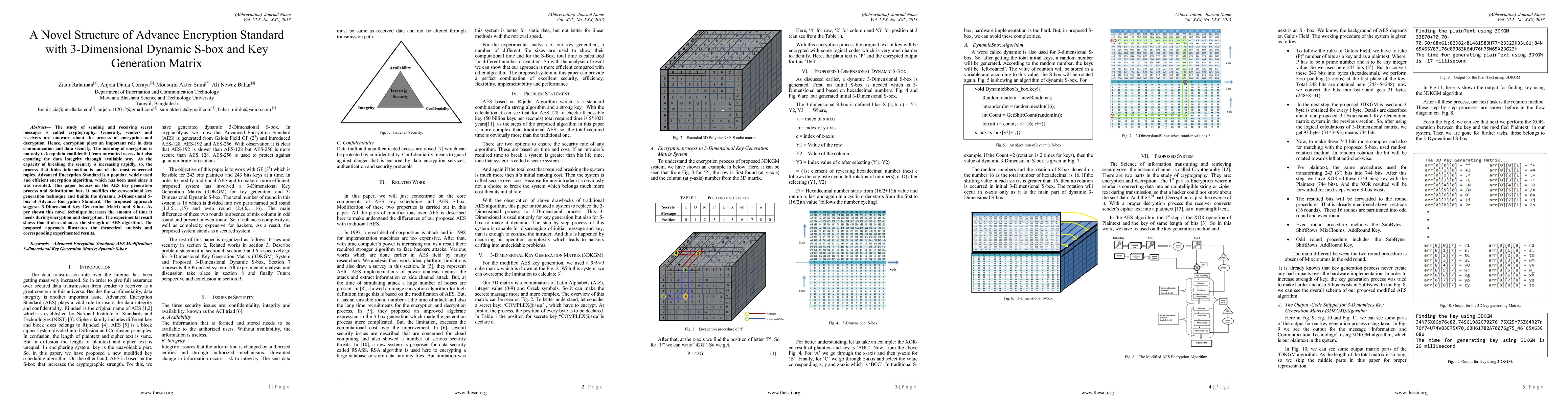Thumbnail for A Novel Structure of Advance Encryption Standard with 3-Dimensional
  Dynamic S-box and Key Generation Matrix