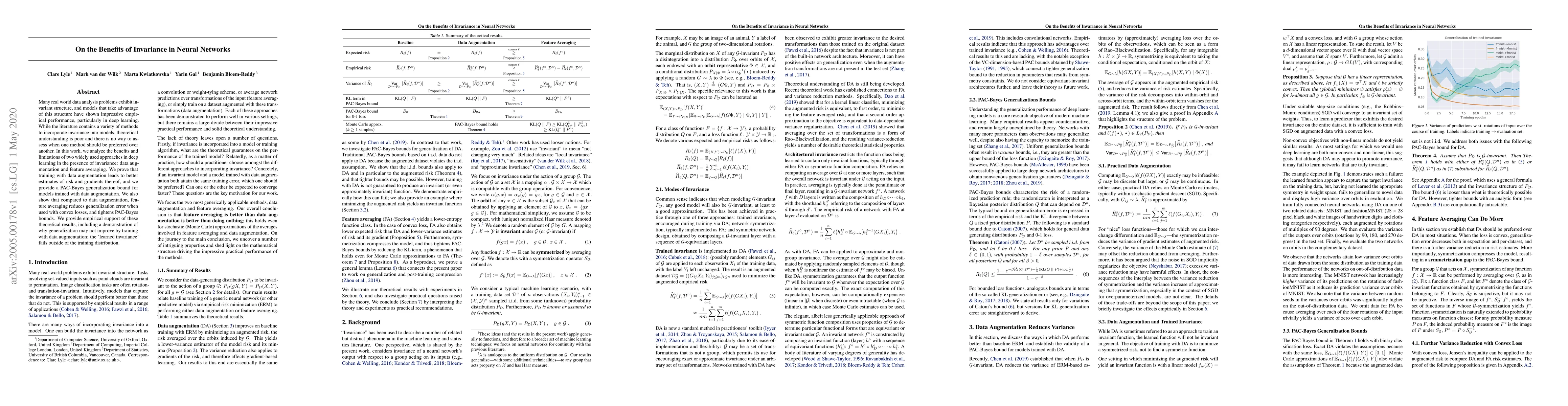 Thumbnail for On the Benefits of Invariance in Neural Networks