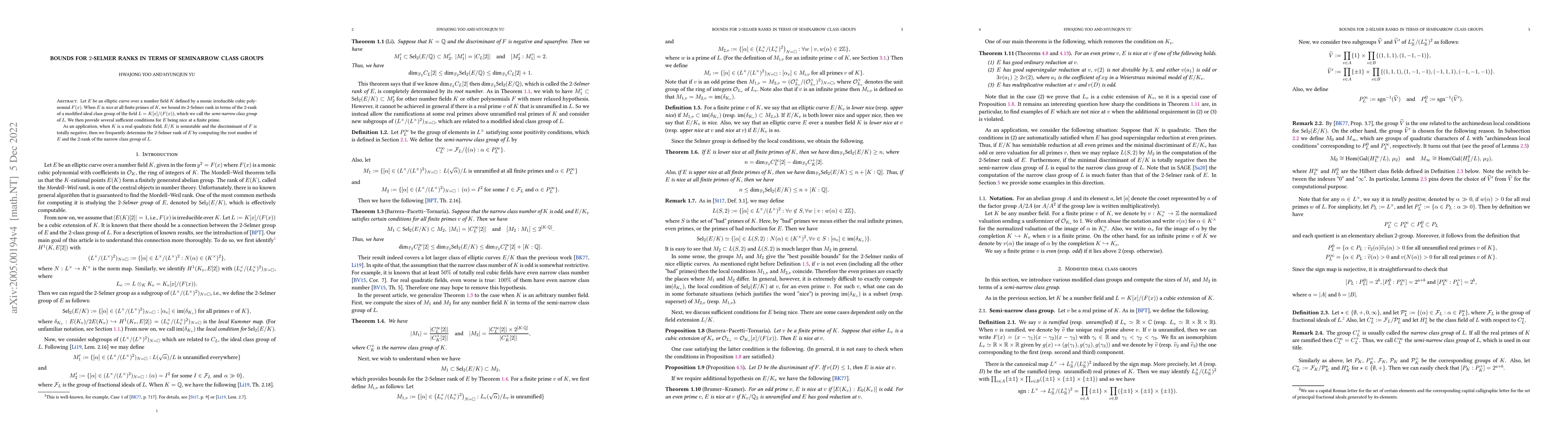 Thumbnail for Bounds for 2-Selmer ranks in terms of seminarrow class groups