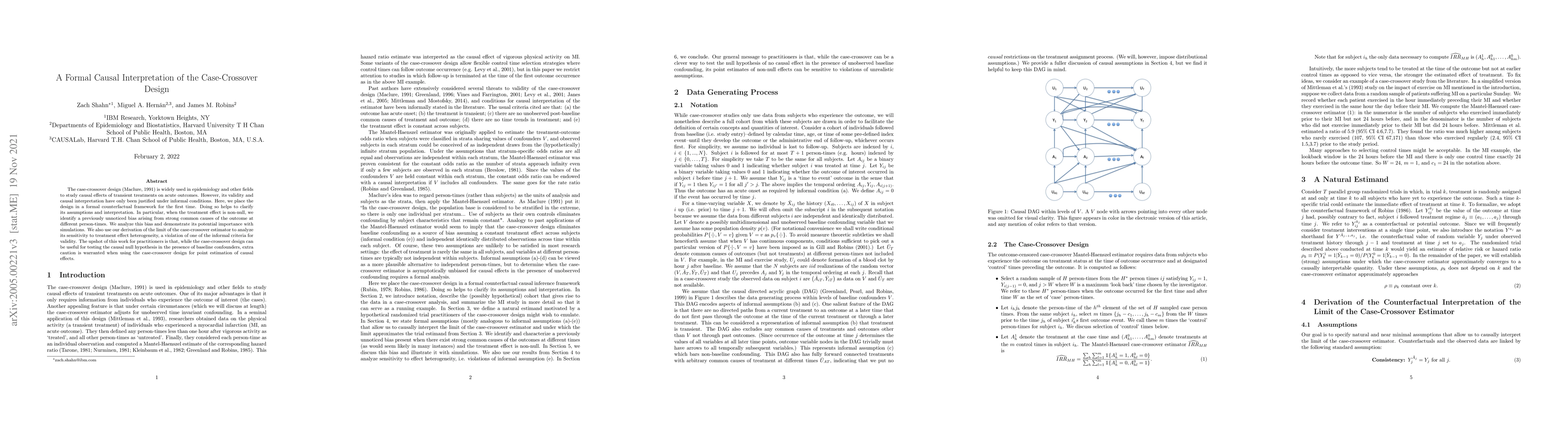 Thumbnail for A Formal Causal Interpretation of the Case-Crossover Design