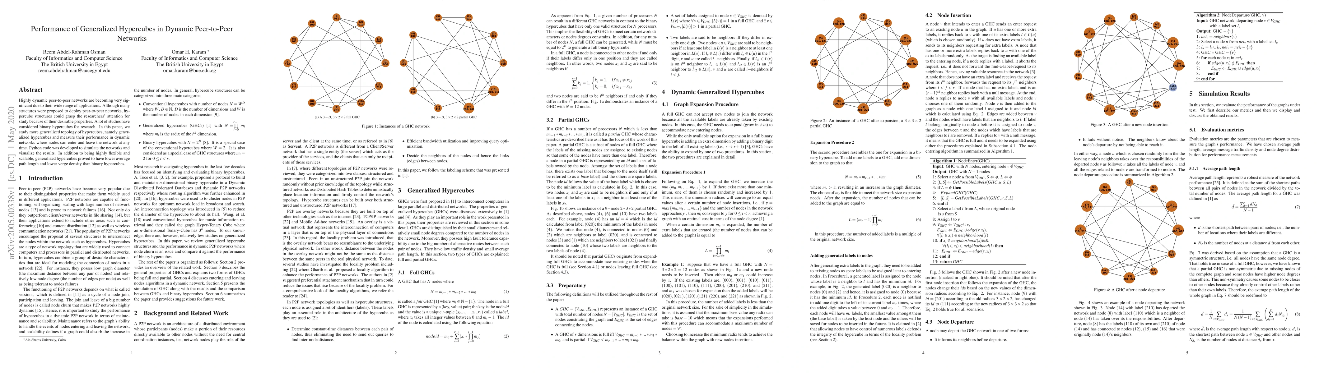 Thumbnail for Performance of Generalized Hypercubes in Dynamic Peer-to-Peer Networks