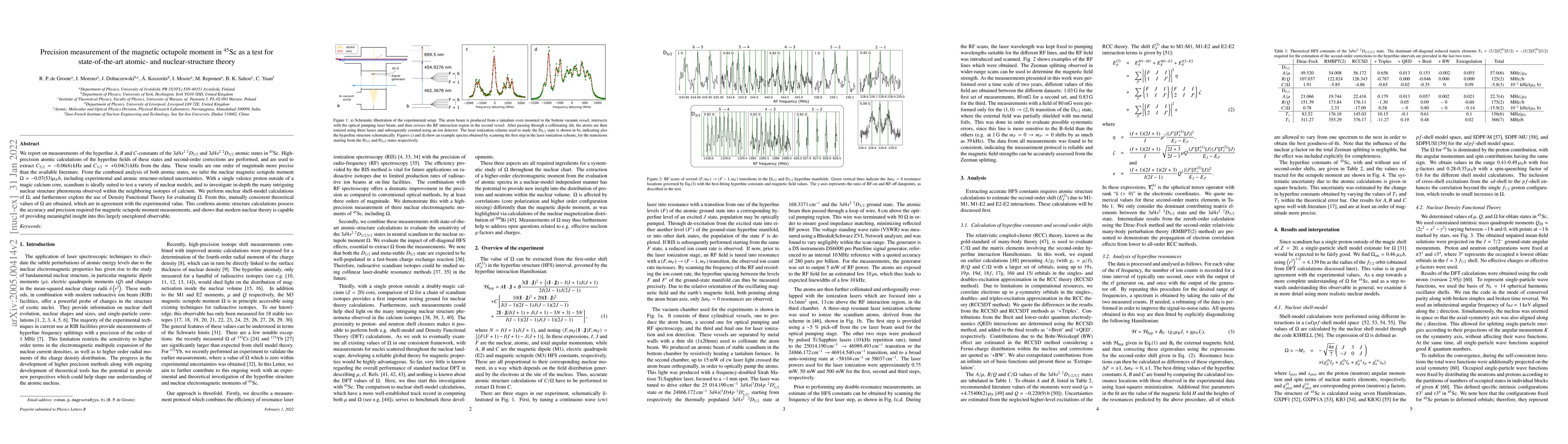 Thumbnail for Precision measurement of the magnetic octupole moment in $^{45}$Sc as a
  test for state-of-the-art atomic- and nuclear-structure theory