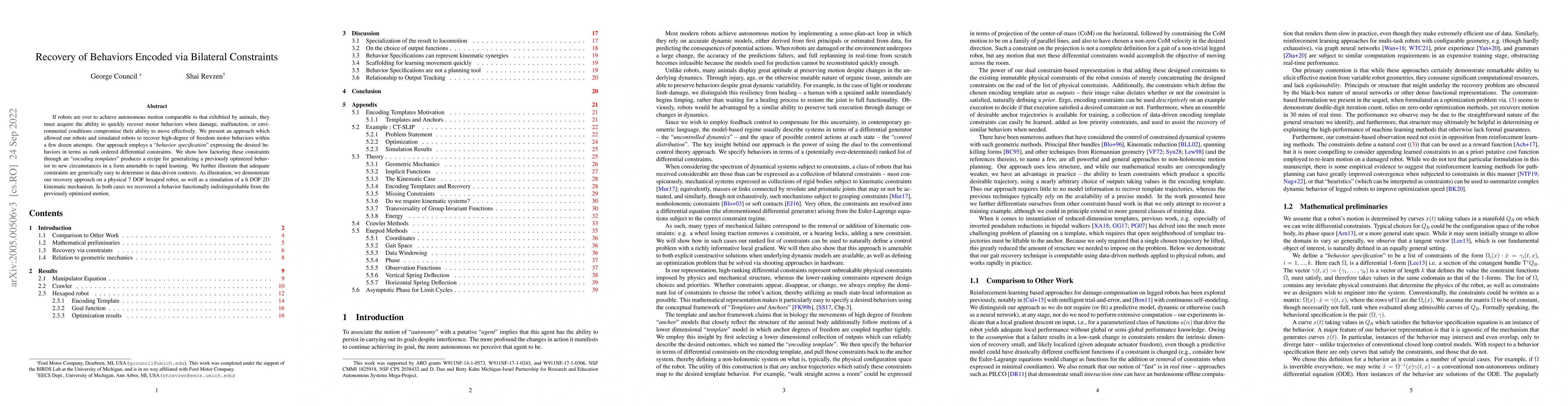 Thumbnail for Recovery of Behaviors Encoded via Bilateral Constraints