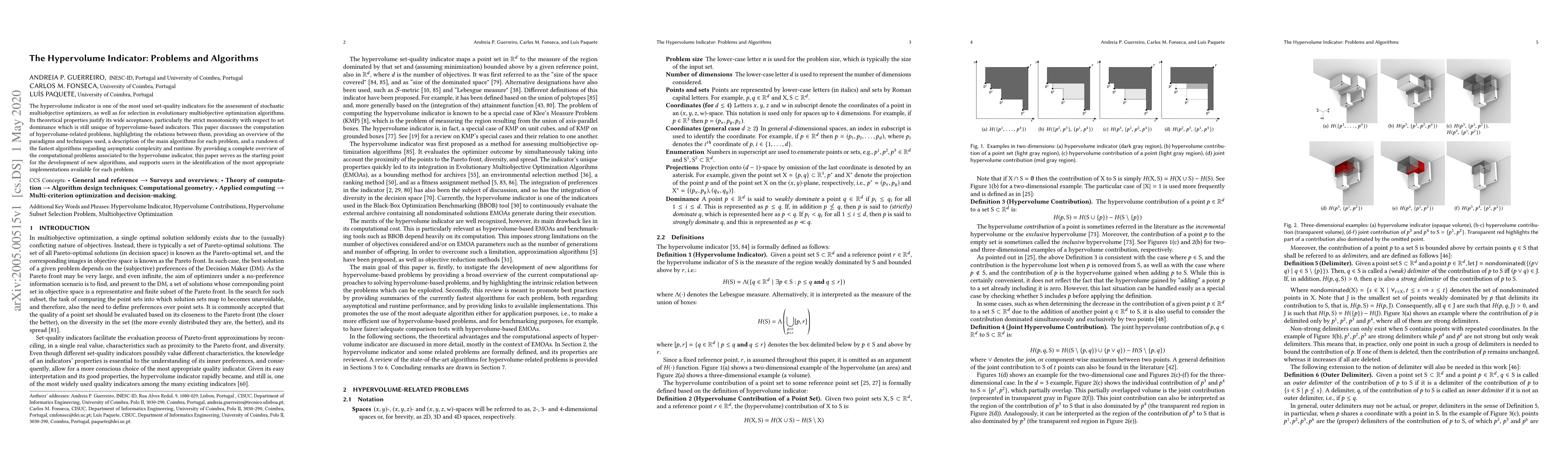 Thumbnail for The Hypervolume Indicator: Problems and Algorithms
