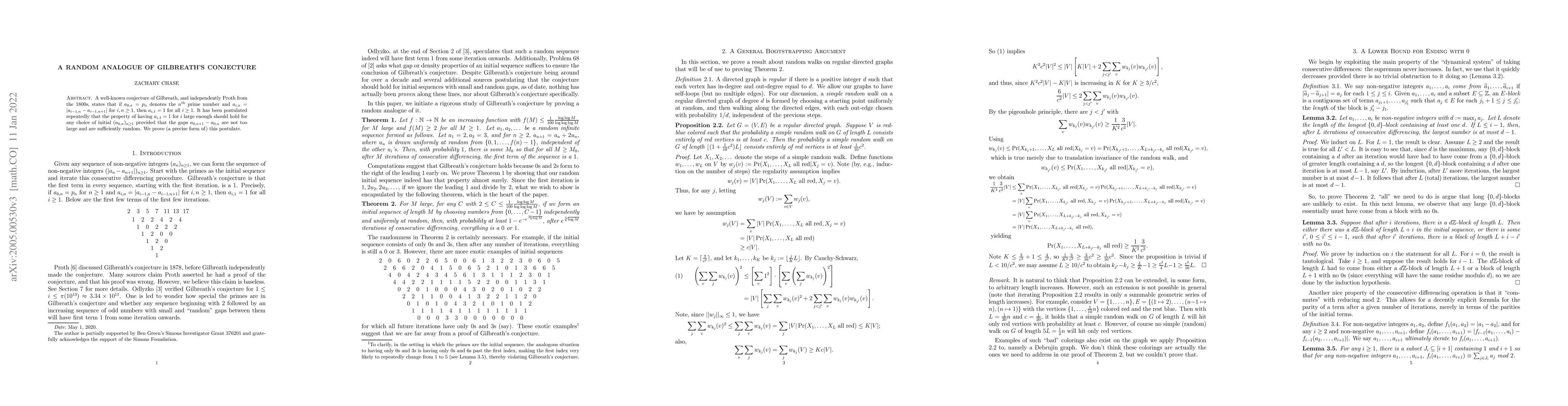 Thumbnail for A random analogue of Gilbreath's conjecture