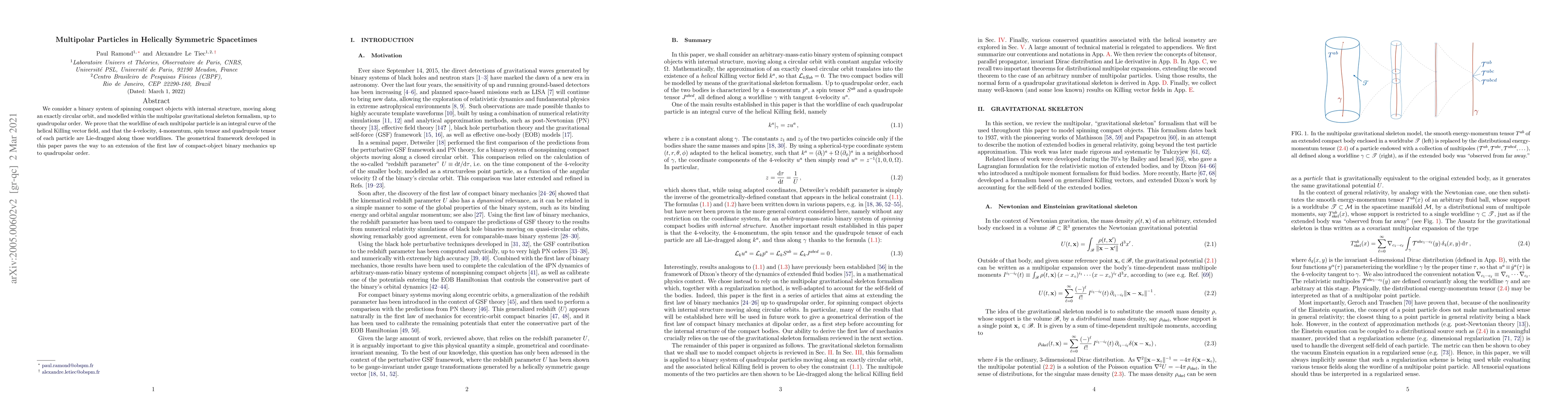 Thumbnail for Multipolar Particles in Helically Symmetric Spacetimes