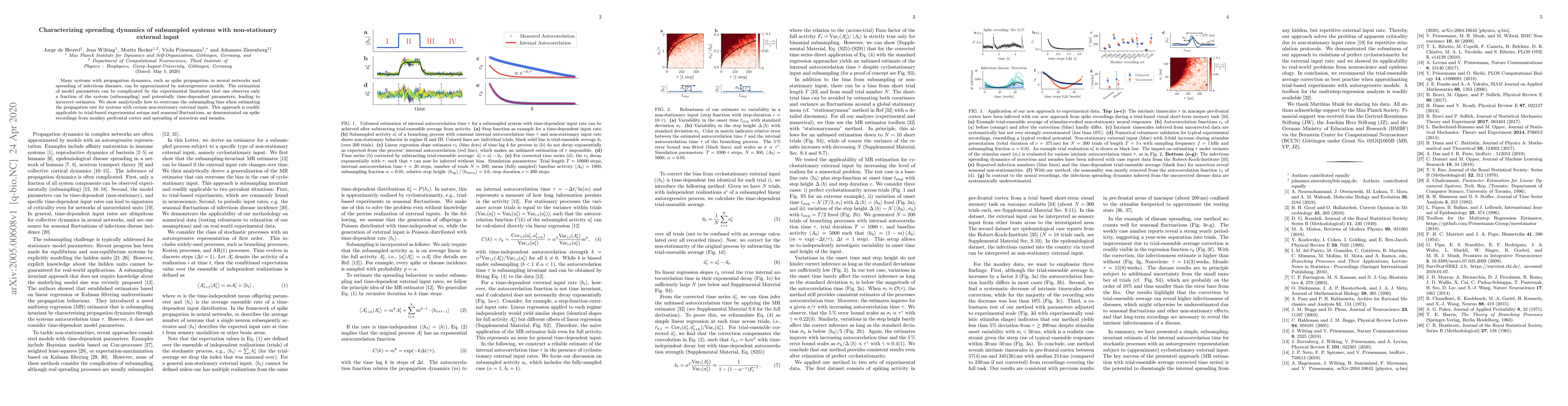 Thumbnail for Characterizing spreading dynamics of subsampled systems with
  non-stationary external input