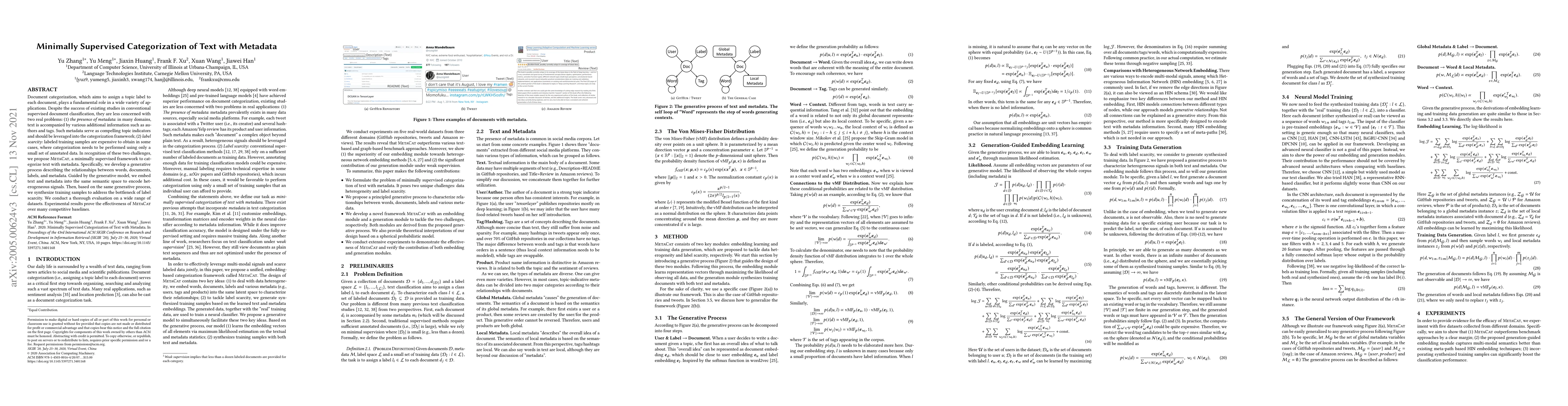 Thumbnail for Minimally Supervised Categorization of Text with Metadata