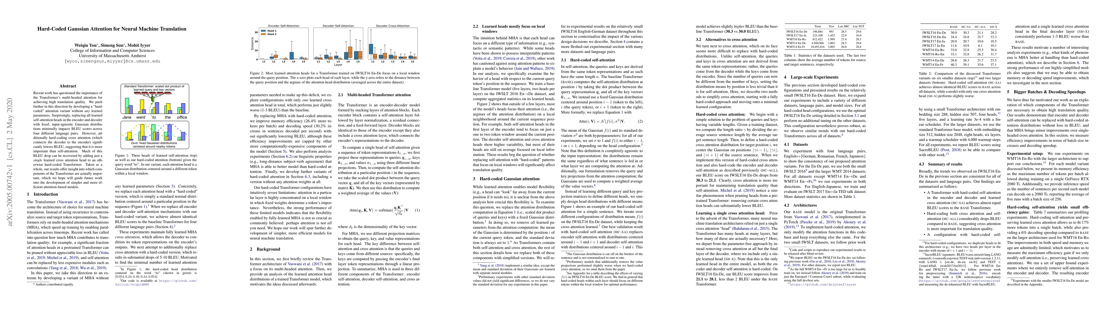 Thumbnail for Hard-Coded Gaussian Attention for Neural Machine Translation
