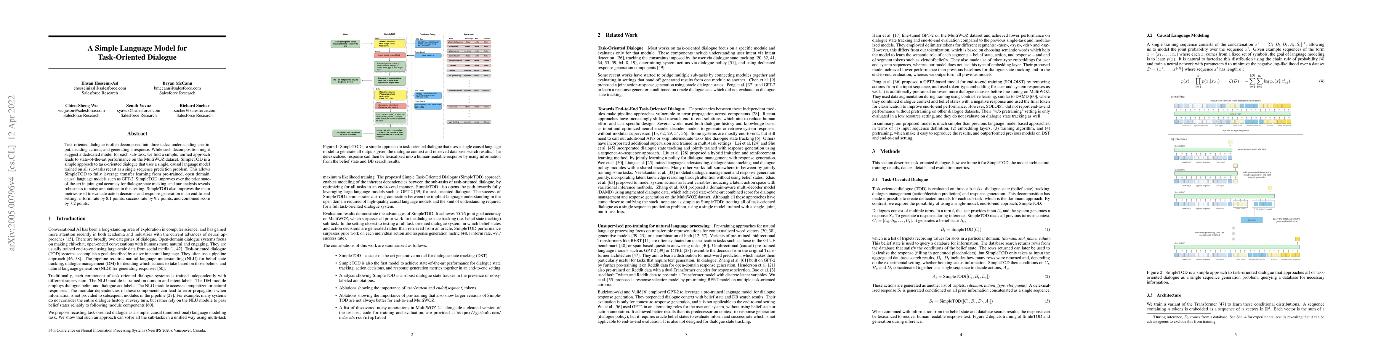 Thumbnail for A Simple Language Model for Task-Oriented Dialogue