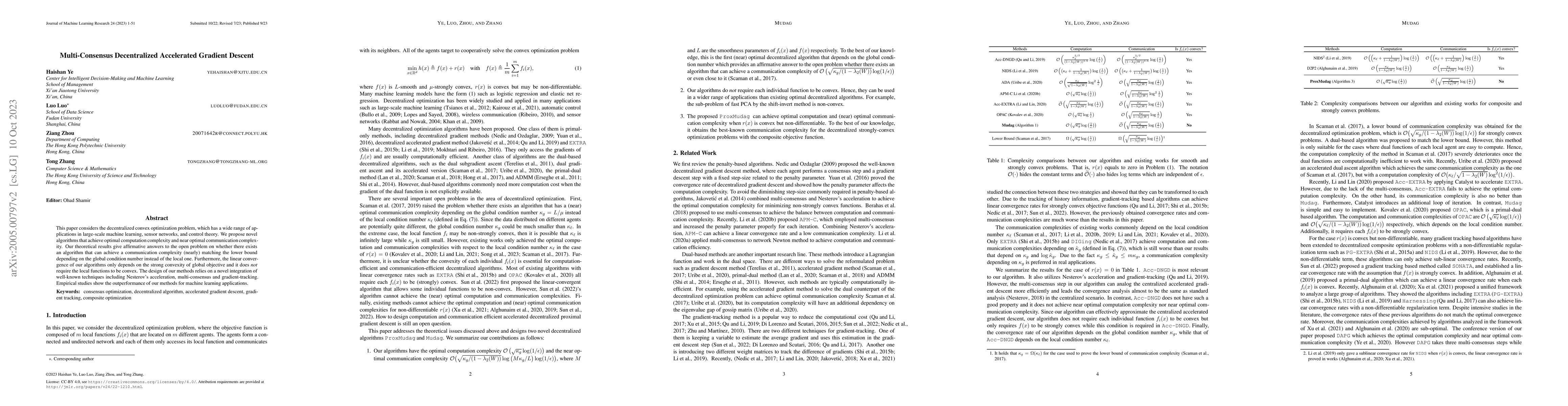 Thumbnail for Multi-consensus Decentralized Accelerated Gradient Descent