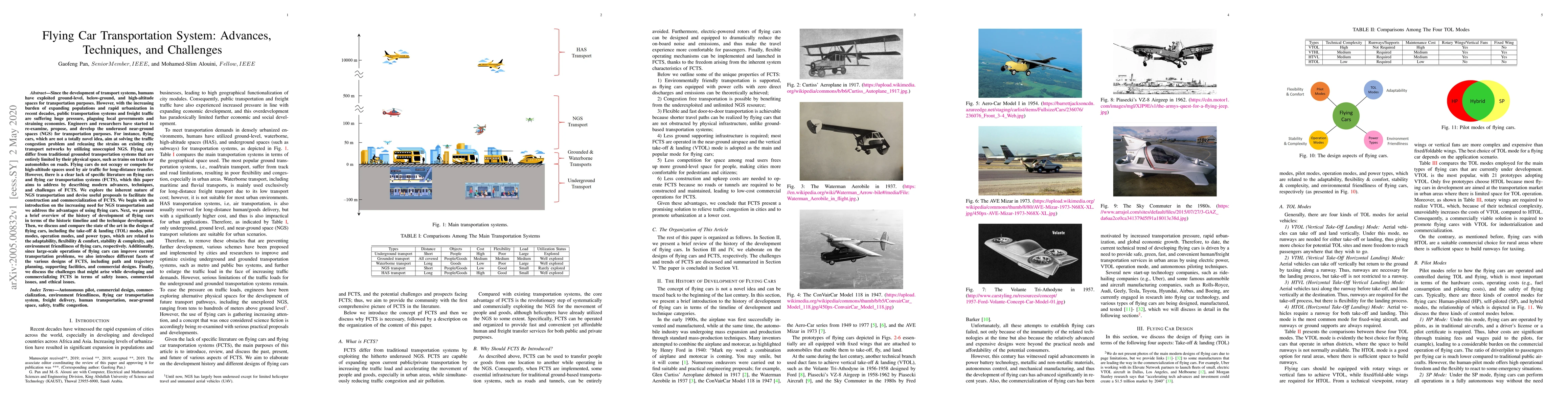Thumbnail for Flying Car Transportation System: Advances, Techniques, and Challenges