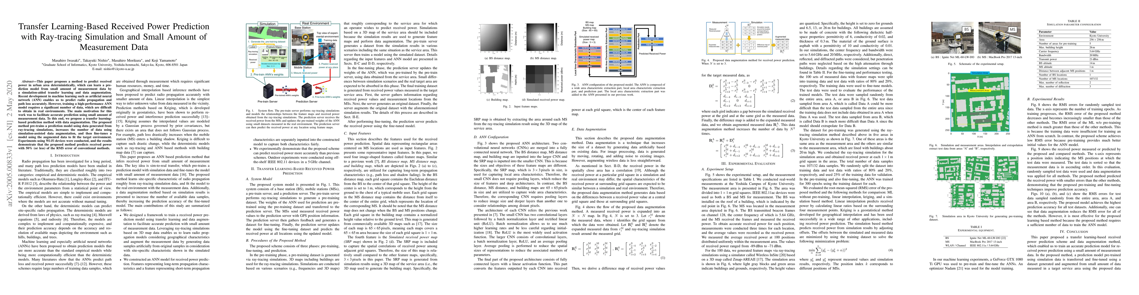 Thumbnail for Transfer Learning-Based Received Power Prediction with Ray-tracing
  Simulation and Small Amount of Measurement Data