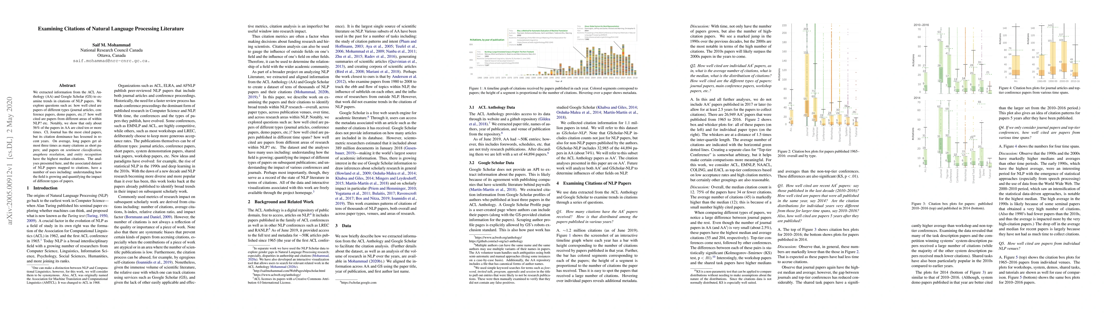 Thumbnail for Examining Citations of Natural Language Processing Literature