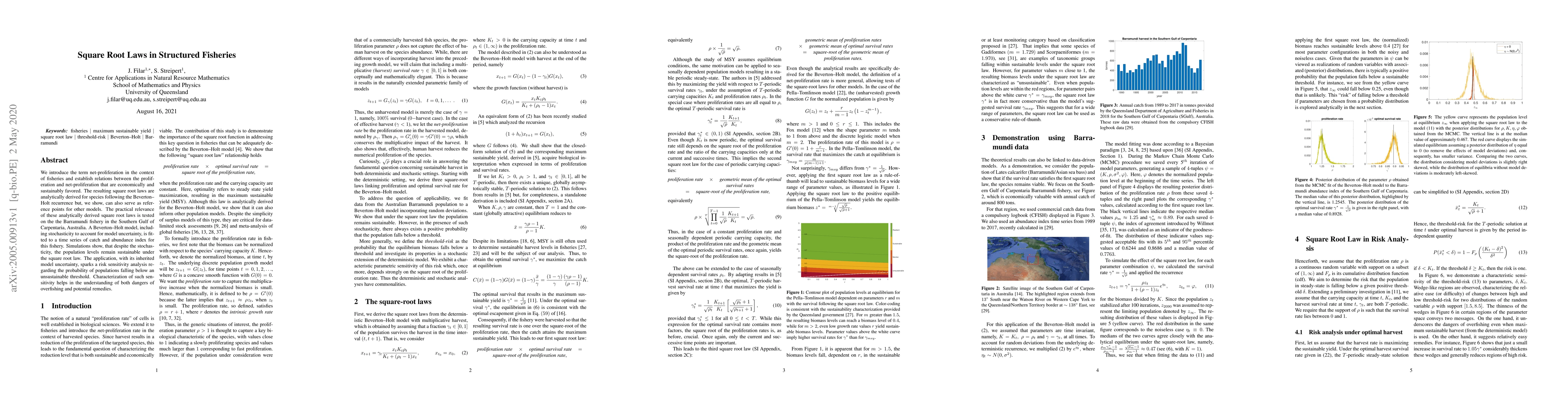 Thumbnail for Square Root Laws in Structured Fisheries