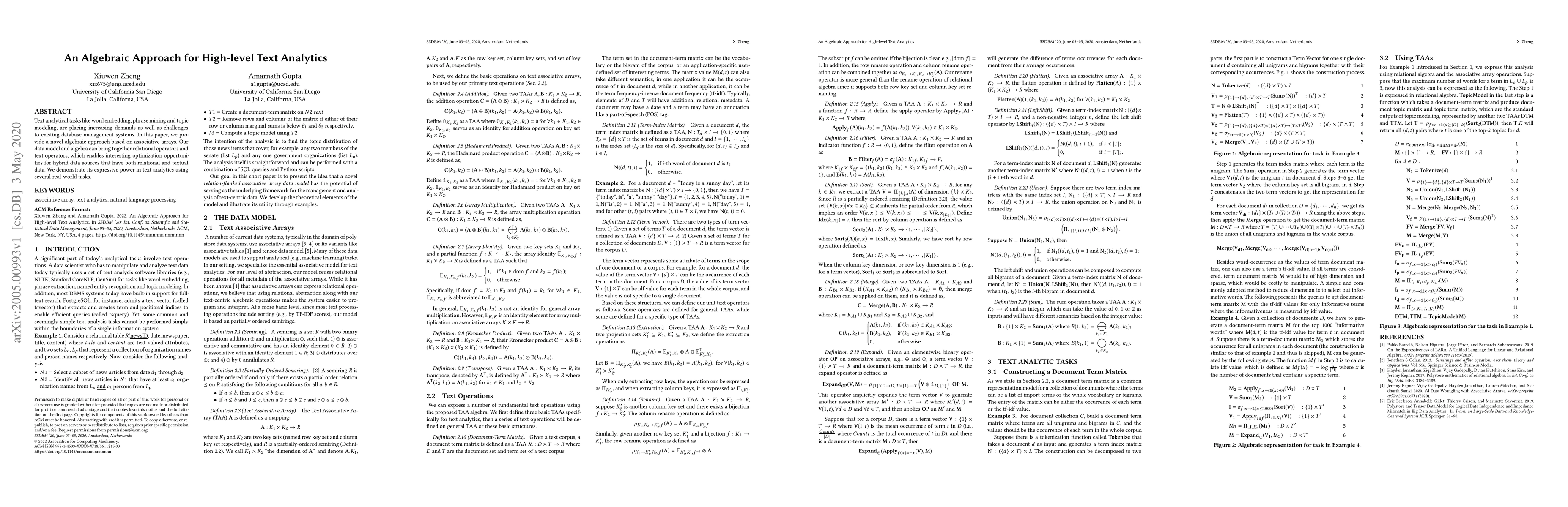 Thumbnail for An Algebraic Approach for High-level Text Analytics