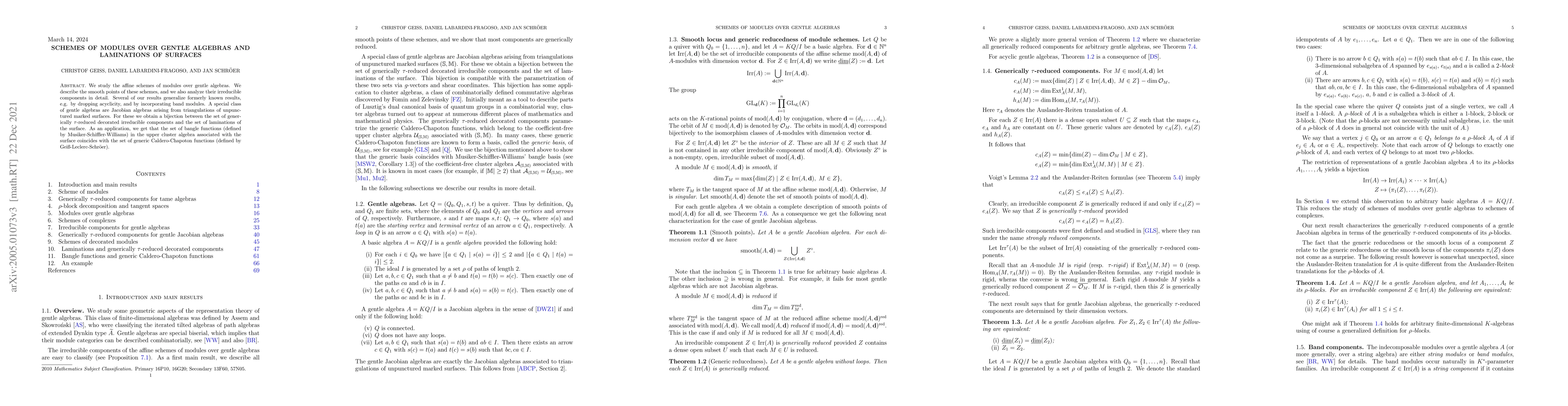 Thumbnail for Schemes of modules over gentle algebras and laminations of surfaces