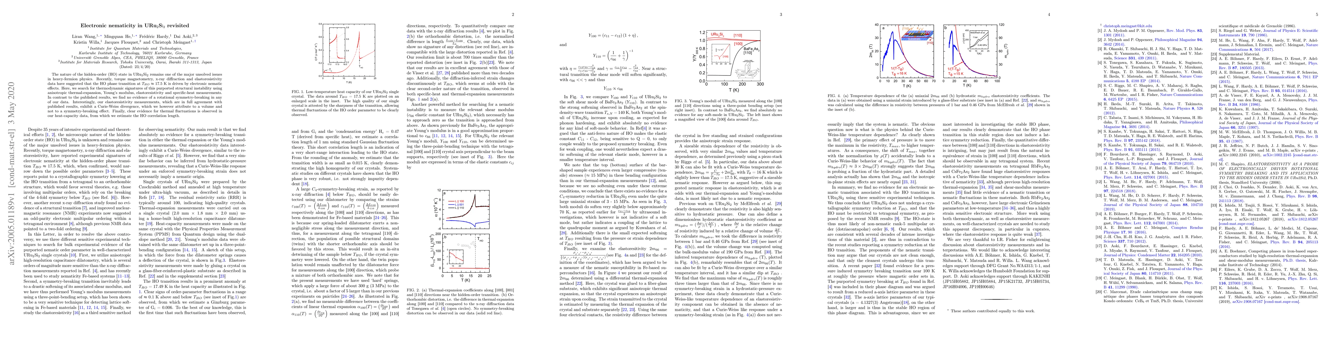 Thumbnail for Electronic nematicity in URu2Si2 revisited