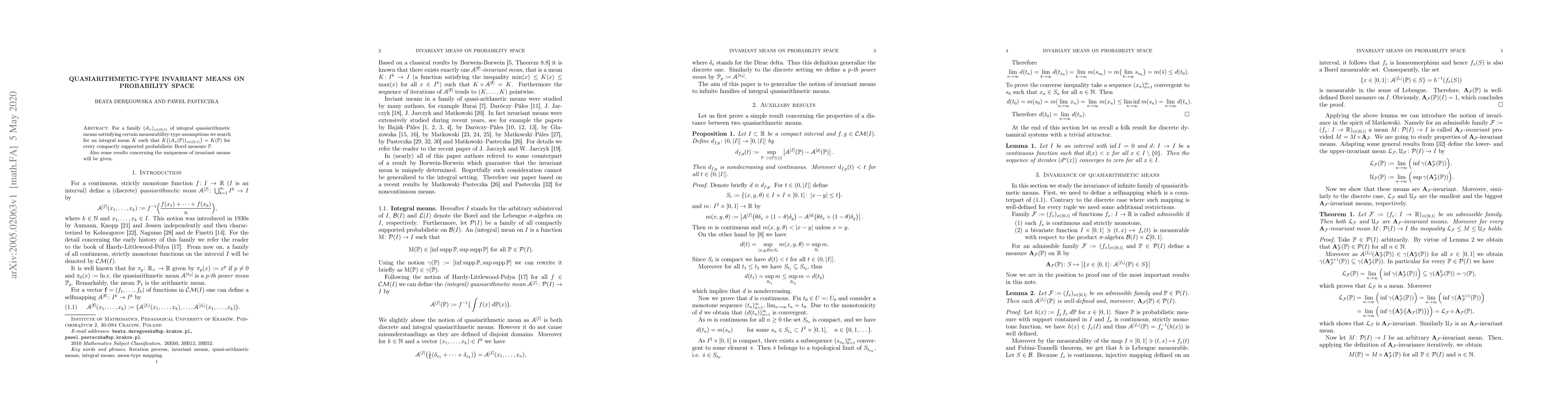 Thumbnail for Quasiarithmetic-type invariant means on probability space