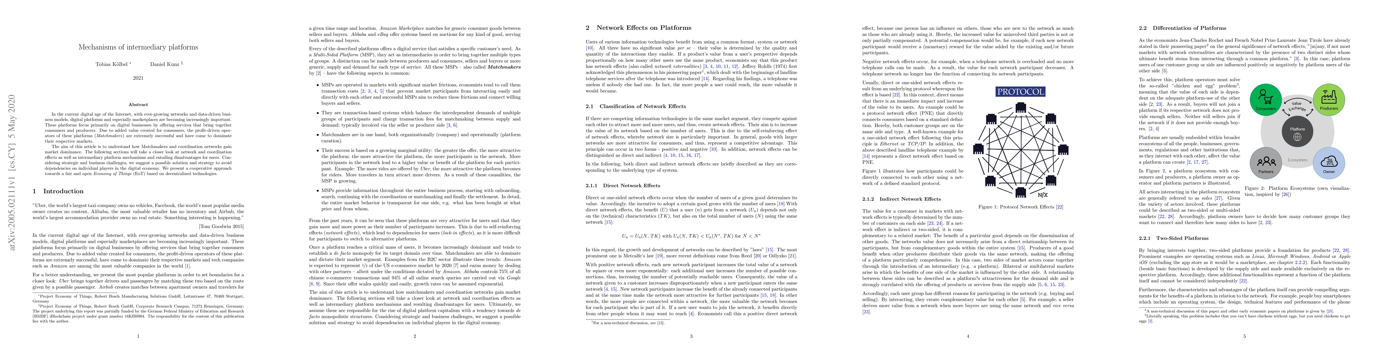 Thumbnail for Mechanisms of intermediary platforms