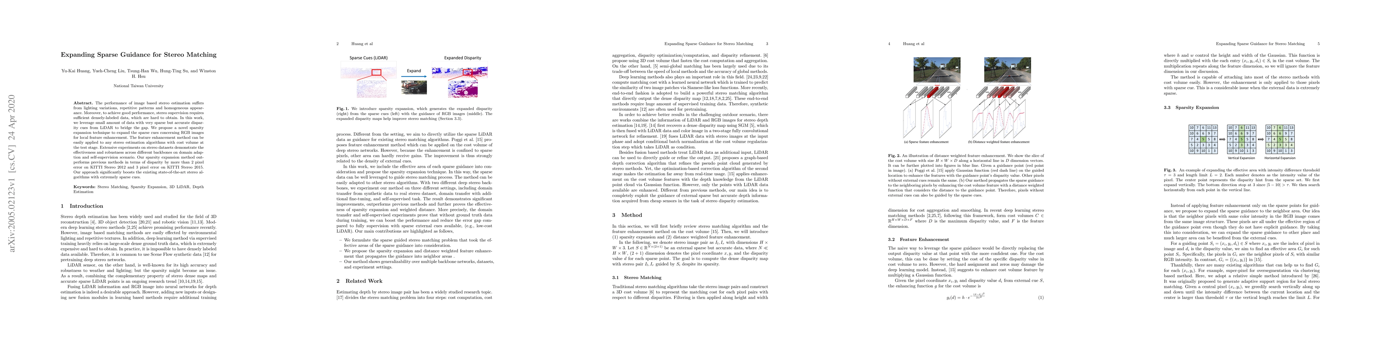 Thumbnail for Expanding Sparse Guidance for Stereo Matching