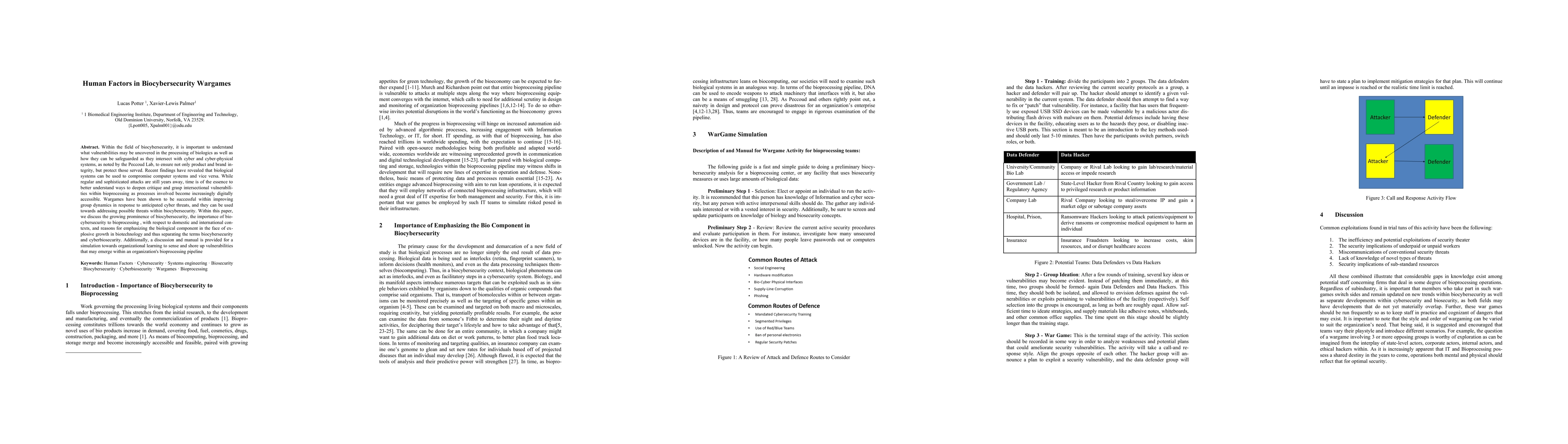 Thumbnail for Human Factors in Biocybersecurity Wargames