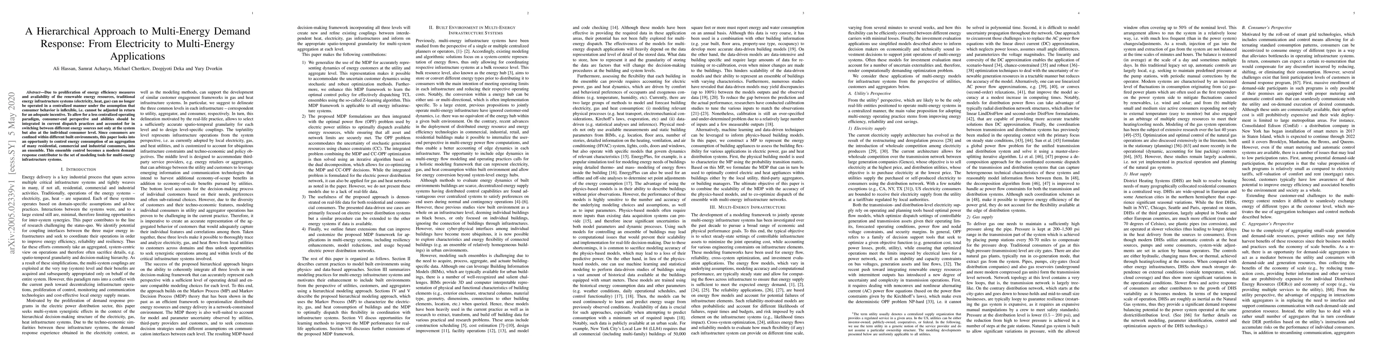 Thumbnail for A Hierarchical Approach to Multi-Energy Demand Response: From
  Electricity to Multi-Energy Applications