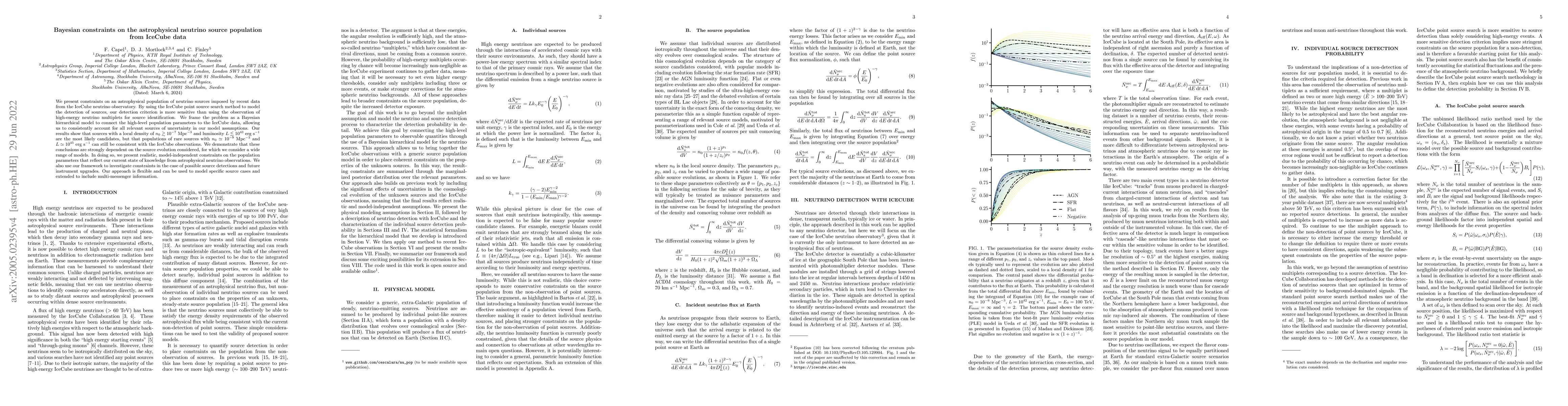 Thumbnail for Bayesian constraints on the astrophysical neutrino source population
  from IceCube data