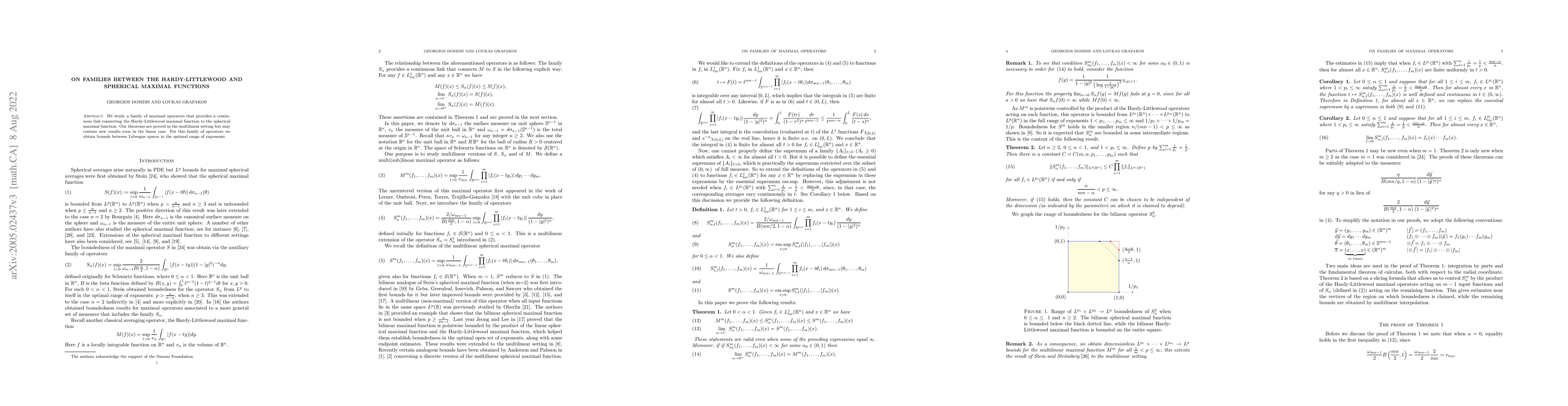 Thumbnail for On Families between the Hardy-Littlewood and Spherical maximal functions