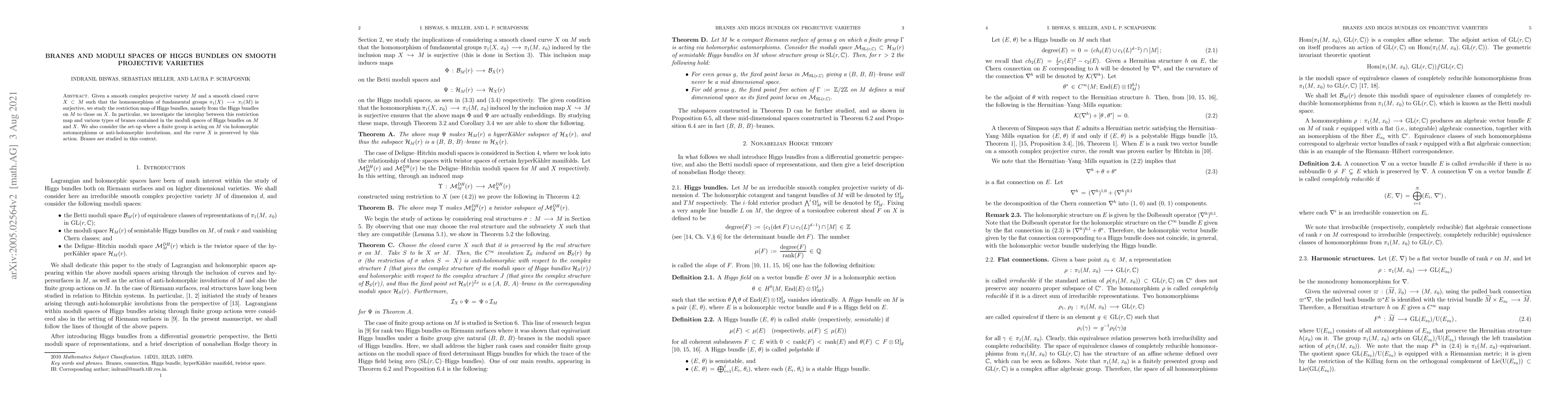 Thumbnail for Branes and moduli spaces of Higgs bundles on smooth projective varieties