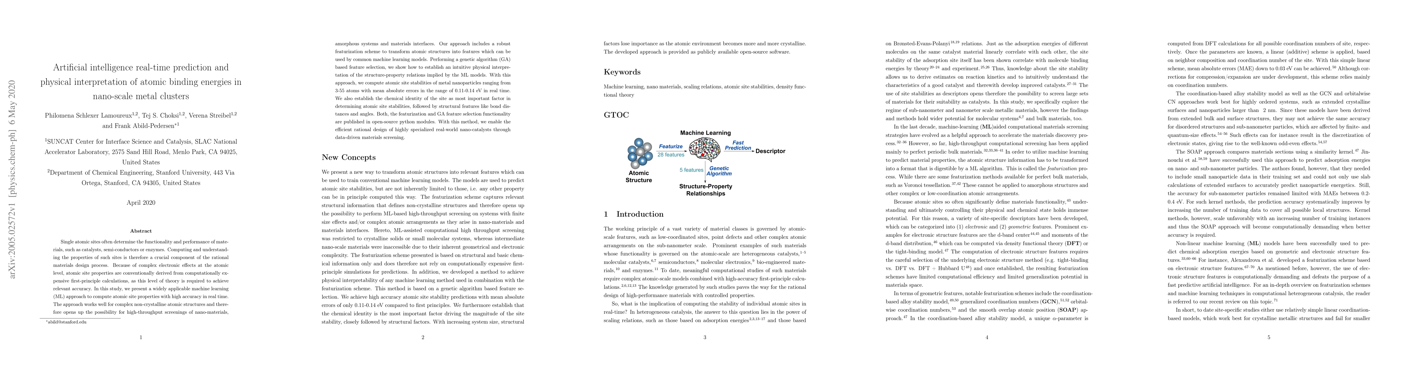 Thumbnail for Artificial intelligence real-time prediction and physical interpretation
  of atomic binding energies in nano-scale metal clusters