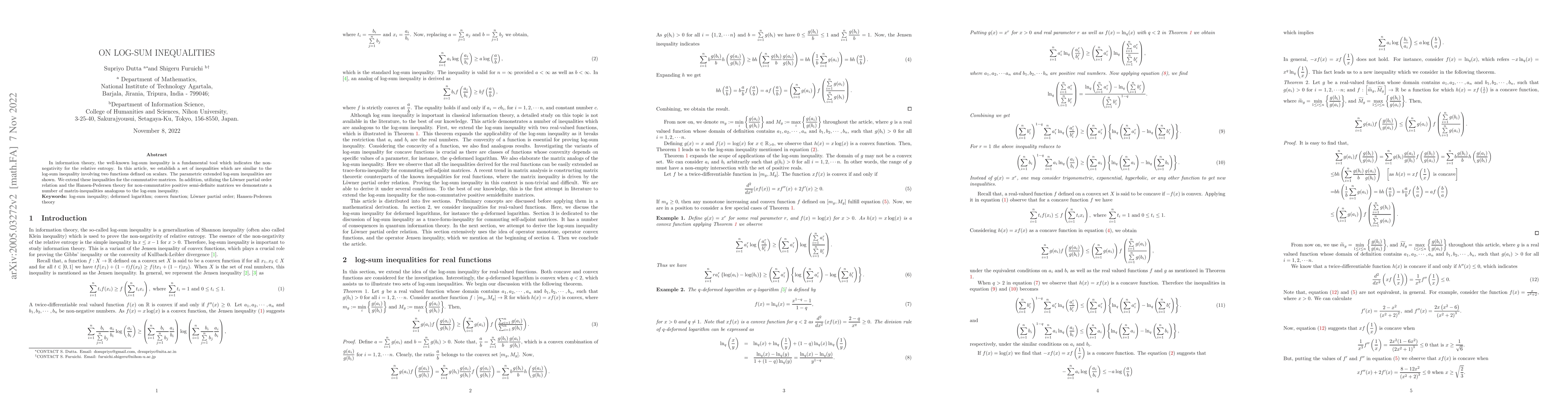 Thumbnail for On log-sum inequalities