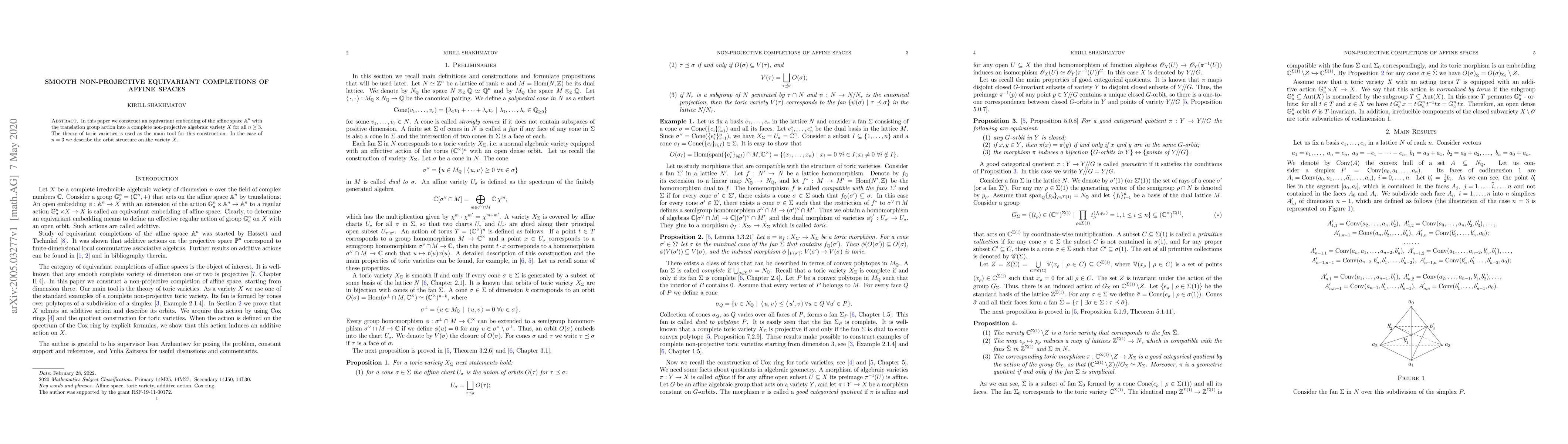 Thumbnail for Smooth non-projective equivariant completions of affine spaces