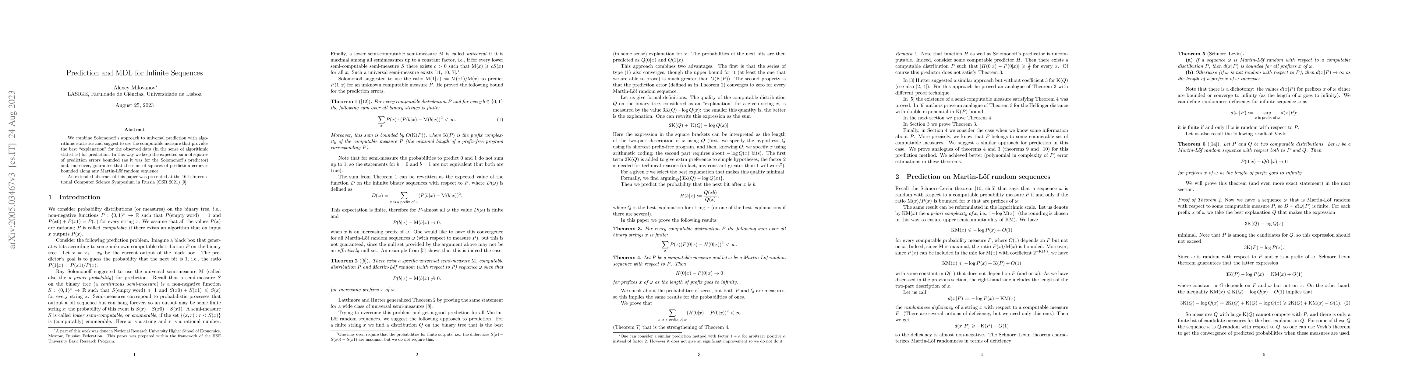 Thumbnail for Predictions and algorithmic statistics for infinite sequence