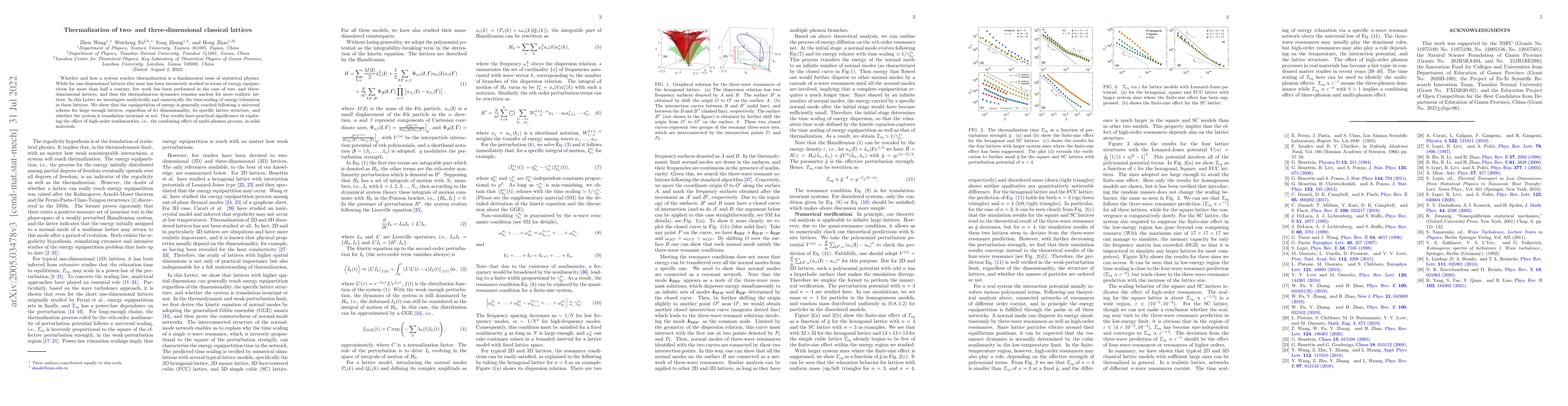Thumbnail for Thermalization of two- and three-dimensional classical lattices