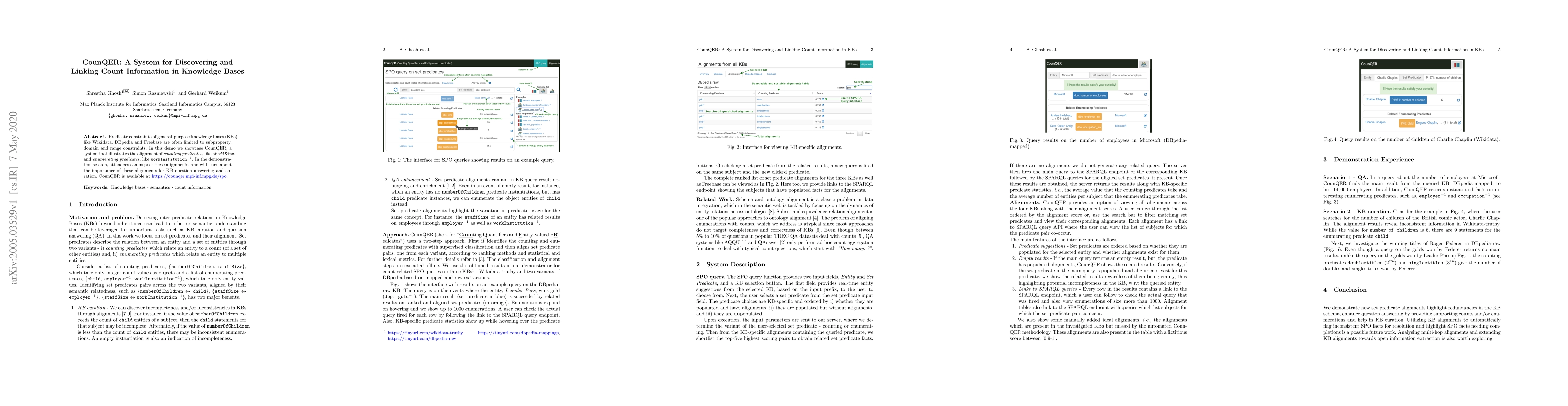 Thumbnail for CounQER: A System for Discovering and Linking Count Information in
  Knowledge Bases