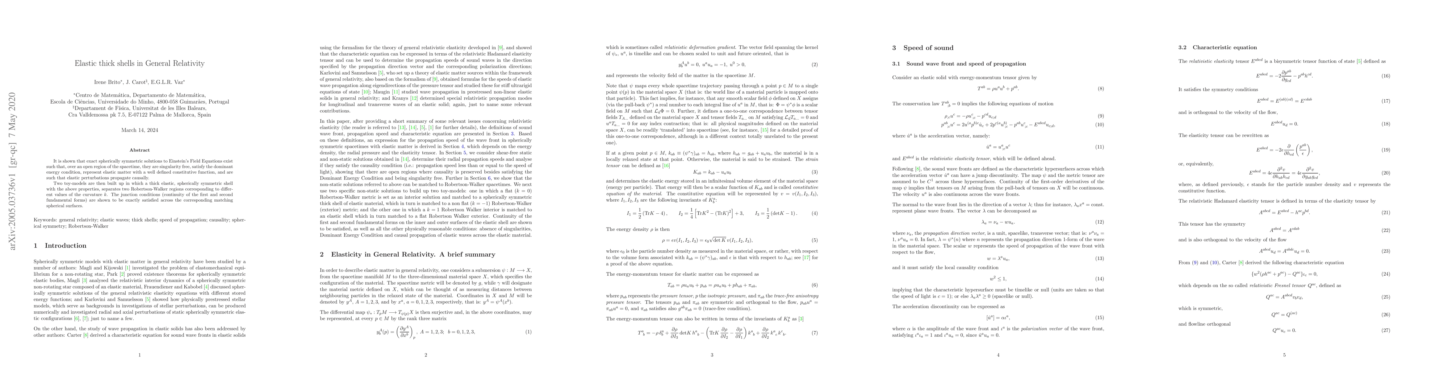 Thumbnail for Elastic thick shells in General Relativity