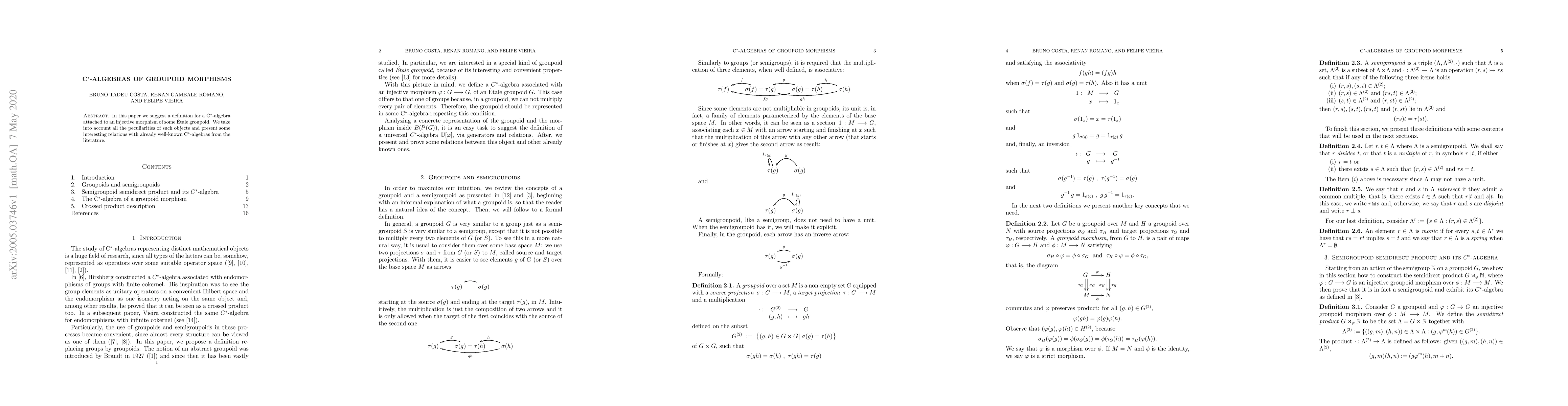 Thumbnail for C*-algebras of groupoid morphisms